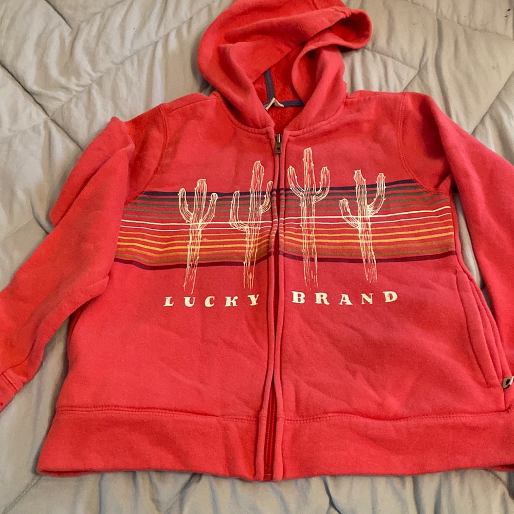 Lucky sweatshirt zip up size large